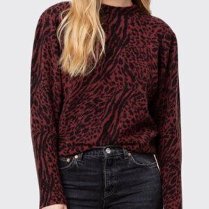 Rails Genevieve animal-print wool-cashmere sweater - Size Small